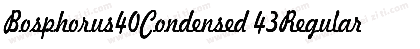 Bosphorus40Condensed 43Regular字体转换